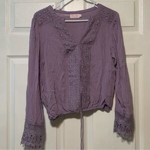 Purple long sleeve blouse